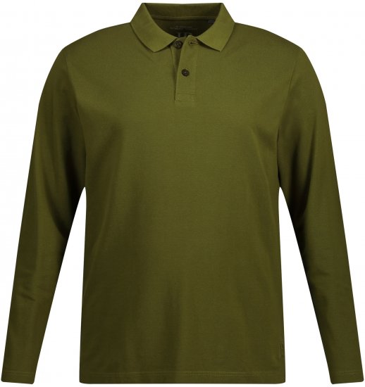JP1880 Polo Shirt Basic Long Sleeve Pique Moss Green - Polos - Polos 2XL-8XL