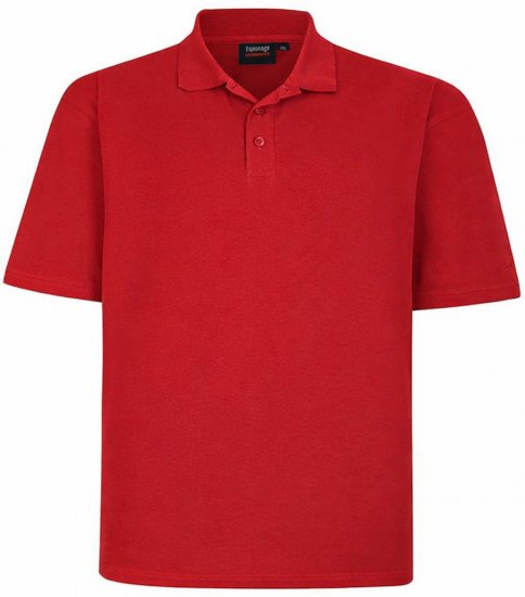 Espionage P074 Plain Pique Polo Red - Polos - Polos 2XL-8XL