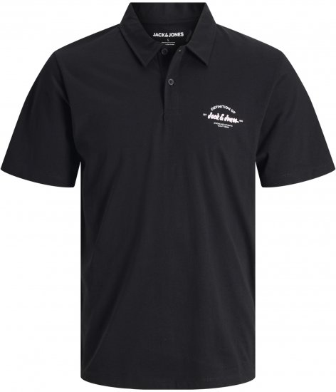 Jack & Jones Brandon Short Sleeve Polo Black - Polos - Polos 2XL-8XL
