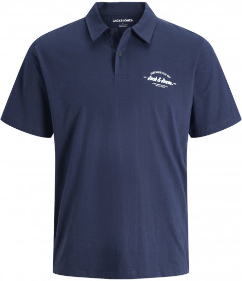 Jack & Jones Brandon Short Sleeve Polo Navy - Polos - Polos 2XL-8XL
