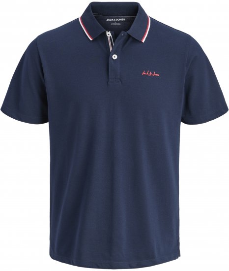 Jack & Jones Blaze Short Sleeve Polo Navy - Polos - Polos 2XL-8XL