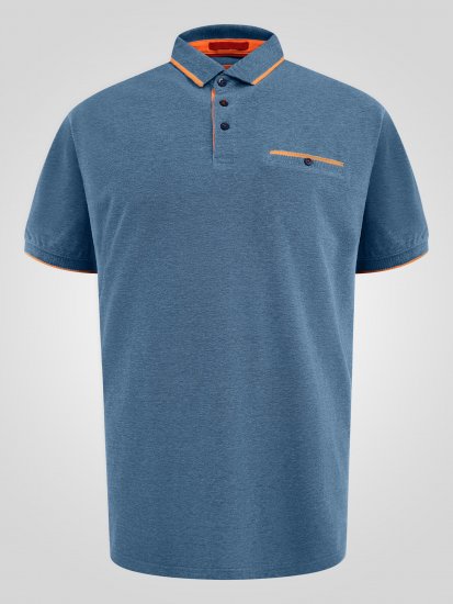 D555 Harvey Pique with Jacquard Collar & Cuffs Polo Teal - Polos - Polos 2XL-8XL
