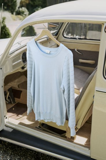 Kaffe Curve Lini Knit Jersey Celestial Blue - Sudaderas y hoodies - 