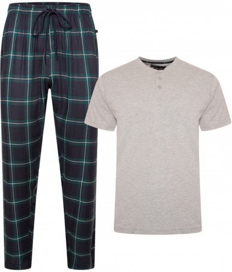 Kam Jeans 896 Lounge Pants and T-Shirt Set Navy/Grey - Pijamas/ropa de estar en casa - Pijamas/ropa de estar en casa 2XL-10XL