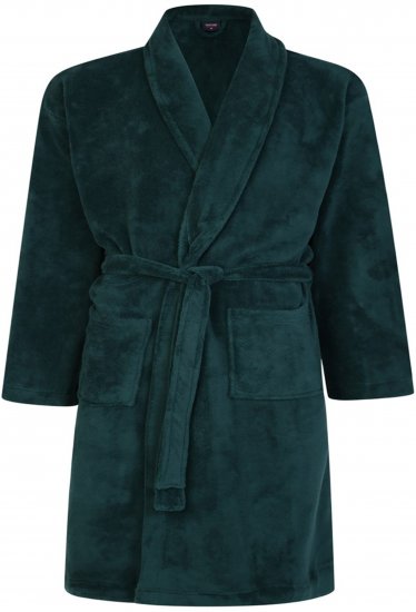 Espionage PJ068 Plain Fleece Gown Navy - Albornoces/batas de casa/toallas - Albornoces 2XL-10XL