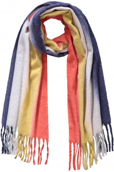 Ulla Popken Ombre Rainbow Stripe Scarf Night Blue - Accesorios - 