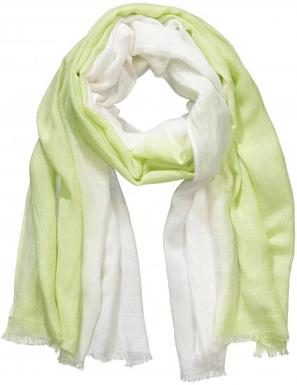 Ulla Popken Ombre Linen Blend Scarf Lime Green - Accesorios - 