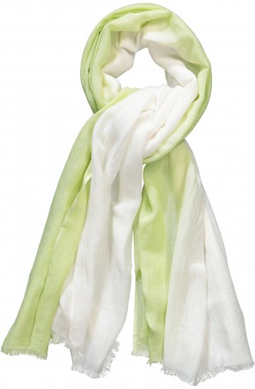 Ulla Popken Ombre Linen Blend Scarf Lime Green - Accesorios - 