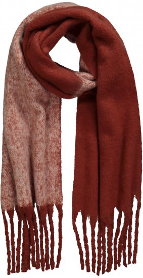 Ulla Popken Fringed Edge Boucle Scarf Orange - Accesorios - 