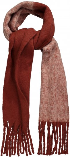 Ulla Popken Fringed Edge Boucle Scarf Orange - Accesorios - 