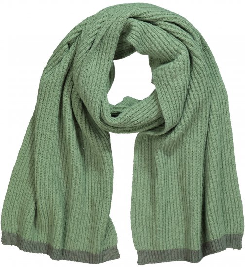 Ulla Popken Two Tone Knit Scarf Sage Green - Accesorios - 