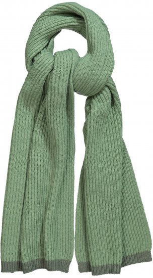 Ulla Popken Two Tone Knit Scarf Sage Green - Accesorios - 