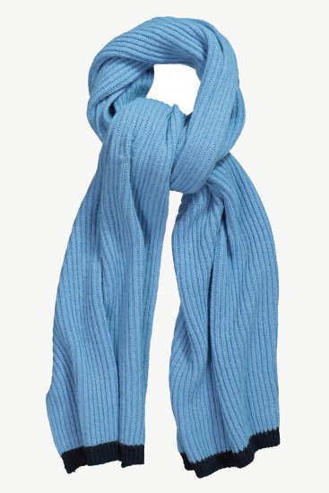Ulla Popken Two Tone Knit Scarf Light Cornflower - Accesorios - 