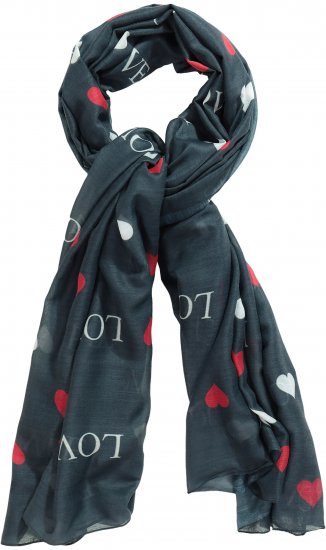 Ulla Popken Love Lightweight Scarf Navy - Accesorios - 