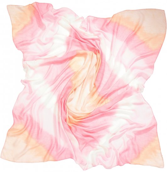 Ulla Popken Square Tie Dye Scarf Light Pink - Accesorios - 