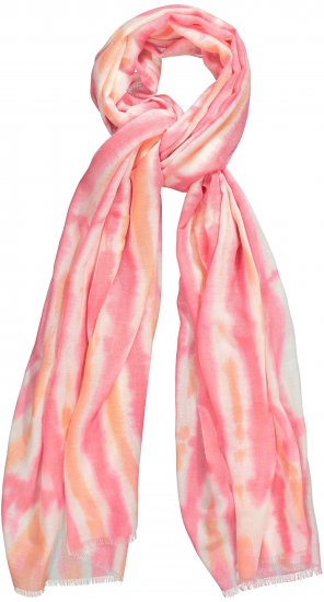 Ulla Popken Tie Dye Striped Scarf Magenta Pink - Accesorios - 