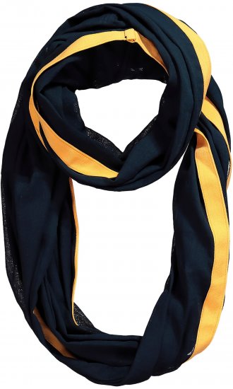 Ulla Popken Neon Stripe Infinity Scarf Navy - Accesorios - 