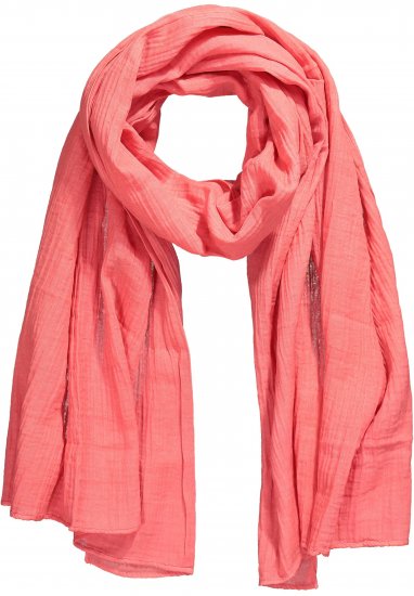 Ulla Popken Muslin Scarf Dark Coral - Accesorios - 