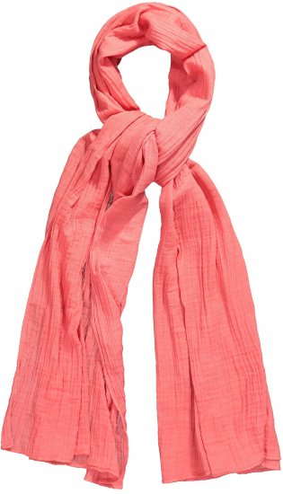 Ulla Popken Muslin Scarf Dark Coral - Accesorios - 
