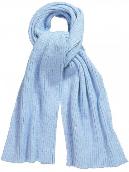Ulla Popken Ribbed Knit Scarf Blue - Accesorios - 