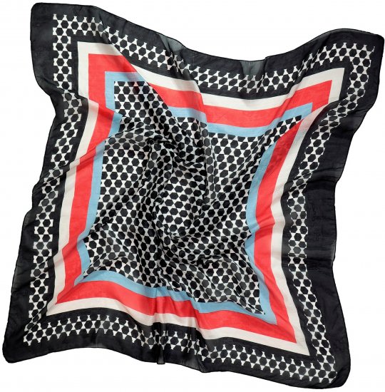 Ulla Popken Silk Scarf Black - Accesorios - 