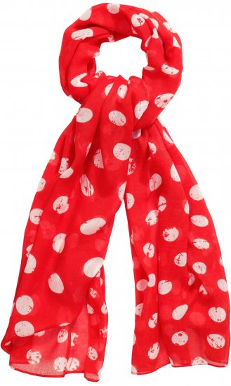 Ulla Popken Polka Dot Scarf Neon Red - Accesorios - 