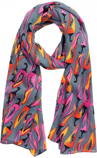 Ulla Popken Pepper Print Scarf Coral - Accesorios - 