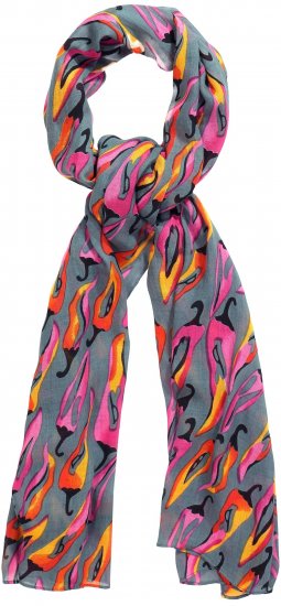 Ulla Popken Pepper Print Scarf Coral - Accesorios - 
