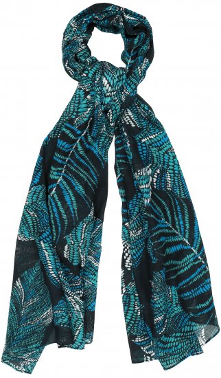 Ulla Popken Leaf Dot Scarf Navy - Accesorios - 