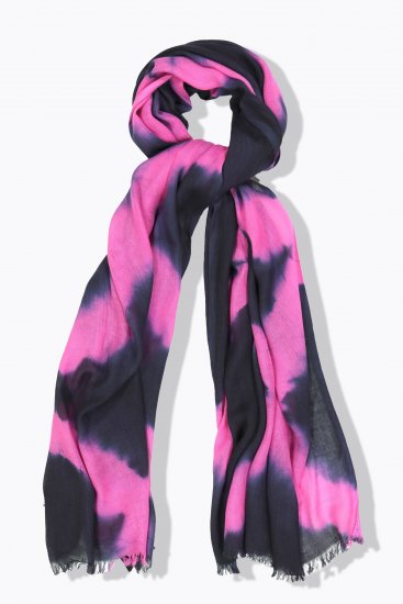 Ulla Popken Two Tone Fringed Hem Scarf Bold Pink - Accesorios - 