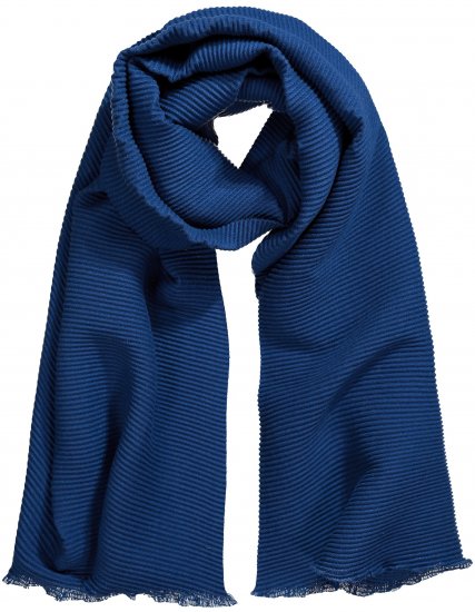 Ulla Popken Pleated Lightweight Scarf Dark Blue - Accesorios - 