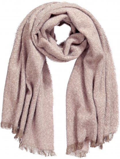 Ulla Popken Fringed Hem Knit Scarf Mocha Brown - Accesorios - 