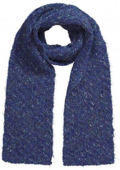 Ulla Popken Marled Mix Yarn Wool Blend Scarf Deep Aqua - Accesorios - 