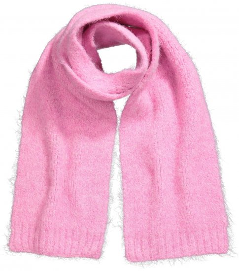 Ulla Popken Ribbed Knit Scarf Dark Pink - Accesorios - 