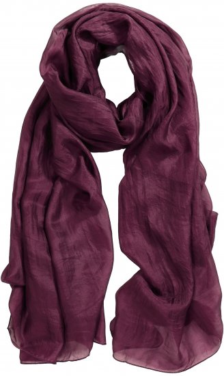 Ulla Popken Silk Scarf Aubergine - Accesorios - 