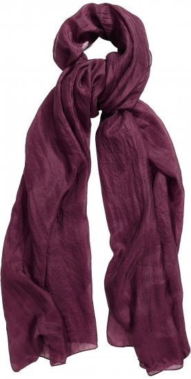 Ulla Popken Silk Scarf Aubergine - Accesorios - 