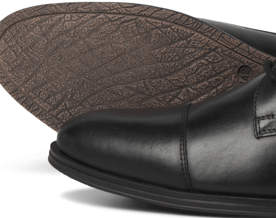 Jack & Jones Raymond Leather Shoes Anthracite - Calzado de hombre 40-52 - Zapatillas de hombre tallas 40-52