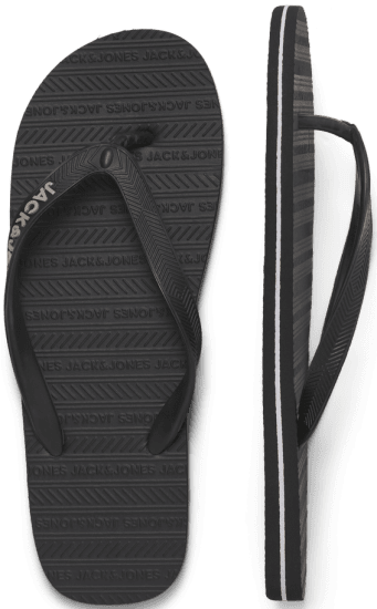 Jack & Jones Basic Flip Flop Slippers Anthracite - Calzado de hombre 40-52 - Zapatillas de hombre tallas 40-52