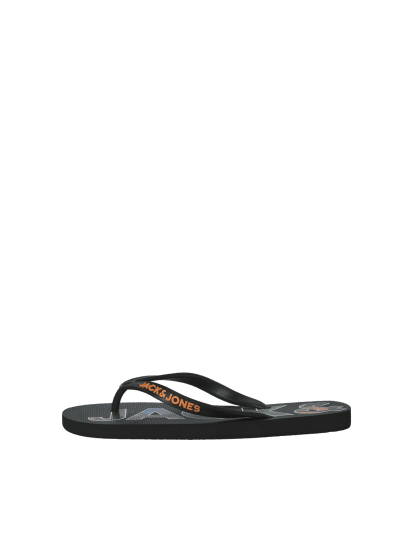 Jack & Jones Logo Palm Print Flip Flop Slippers Anthracite - Calzado de hombre 40-52 - Zapatillas de hombre tallas 40-52