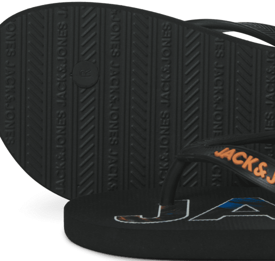 Jack & Jones Logo Palm Print Flip Flop Slippers Anthracite - Calzado de hombre 40-52 - Zapatillas de hombre tallas 40-52