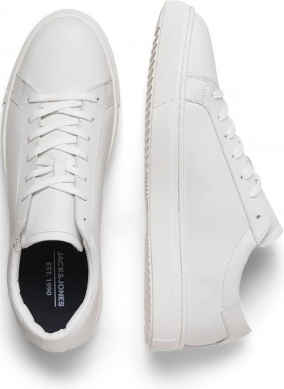 Jack & Jones Radcliffe Leather Sneakers White - Calzado de hombre 40-52 - Zapatillas de hombre tallas 40-52