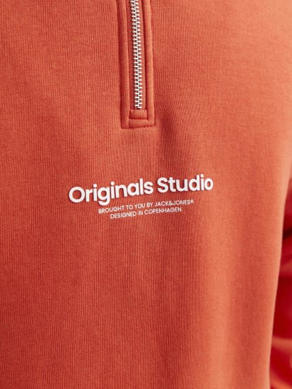 Jack & Jones Esterbro High Neck Quarter Zip Sweatshirt Red - Sudaderas - Sudaderas 2XL-12XL