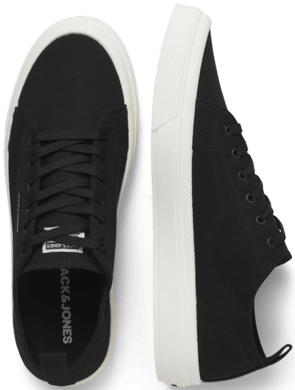 Jack & Jones Bayswater Canvas Sneakers Anthracite - Calzado de hombre 40-52 - Zapatillas de hombre tallas 40-52