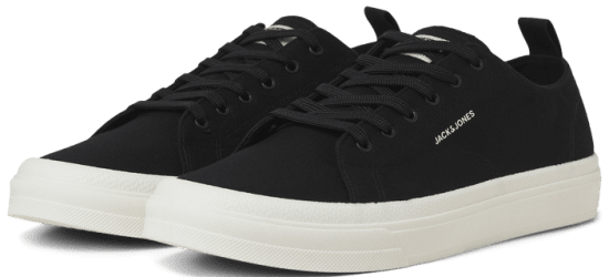 Jack & Jones Bayswater Canvas Sneakers Anthracite - Calzado de hombre 40-52 - Zapatillas de hombre tallas 40-52