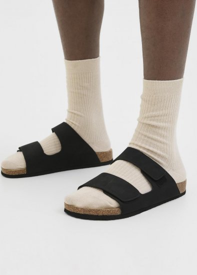 Jack & Jones Central Strap Sandals Anthracite - Calzado de hombre 40-52 - Zapatillas de hombre tallas 40-52