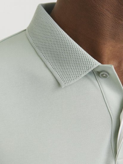 Jack & Jones Rodney Short Sleeve Polo Aqua Gray - Polos - Polos 2XL-8XL