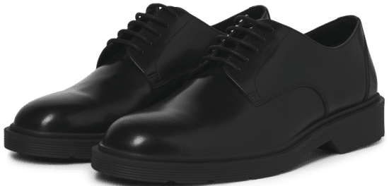 Jack & Jones Dax Leather Lace Shoes Anthracite - Calzado de hombre 40-52 - Zapatillas de hombre tallas 40-52