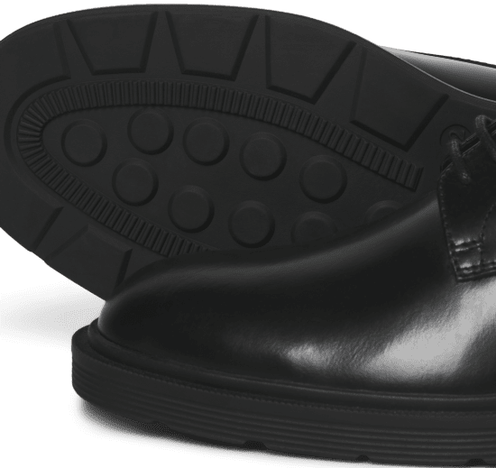 Jack & Jones Dax Leather Lace Shoes Anthracite - Calzado de hombre 40-52 - Zapatillas de hombre tallas 40-52
