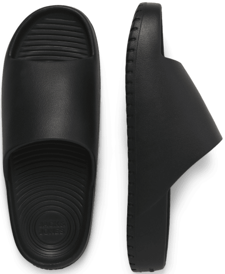 Jack & Jones Ripple Moulded Slider Slippers Anthracite - Calzado de hombre 40-52 - Zapatillas de hombre tallas 40-52
