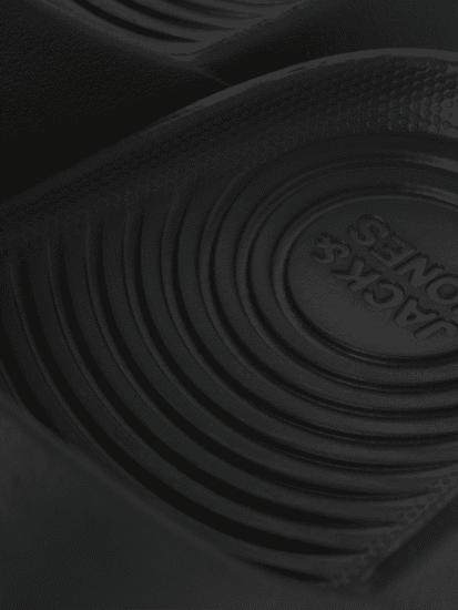 Jack & Jones Ripple Moulded Slider Slippers Anthracite - Calzado de hombre 40-52 - Zapatillas de hombre tallas 40-52